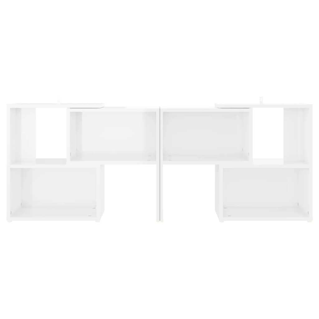 Mobile Porta TV Bianco Lucido 104x30x52 cm in Legno Multistrato