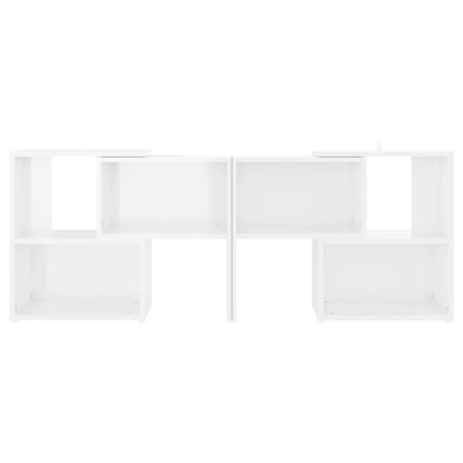 Mobile Porta TV Bianco Lucido 104x30x52 cm in Legno Multistrato