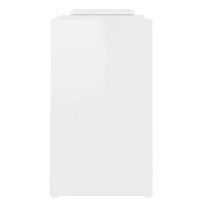 Mobile Porta TV Bianco Lucido 104x30x52 cm in Legno Multistrato