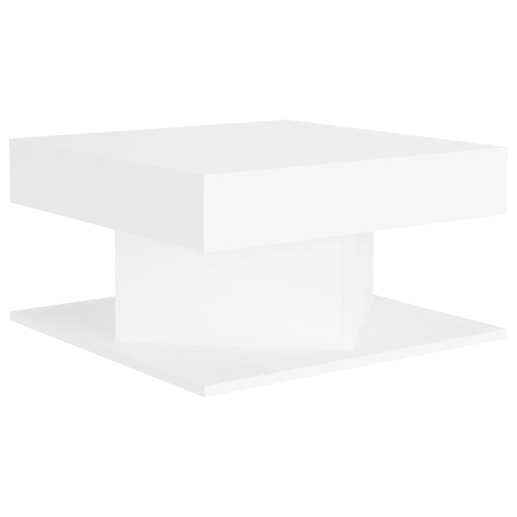 Tavolino da Salotto Bianco 57x57x30 cm in Legno Multistrato