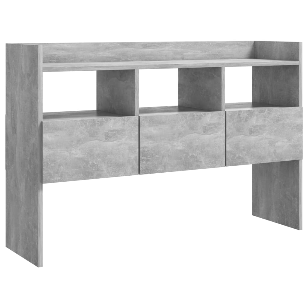 Credenza Grigio Cemento 105x30x70 cm in Legno Multistrato