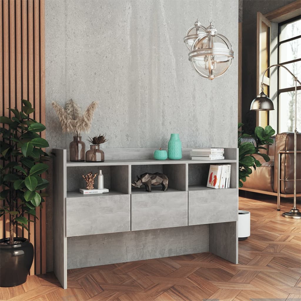 Credenza Grigio Cemento 105x30x70 cm in Legno Multistrato
