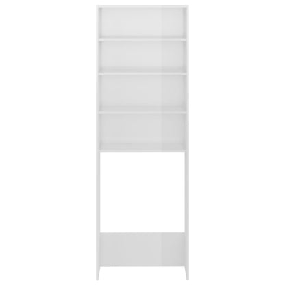 Mobile per Lavatrice Bianco Lucido 64x24x190 cm