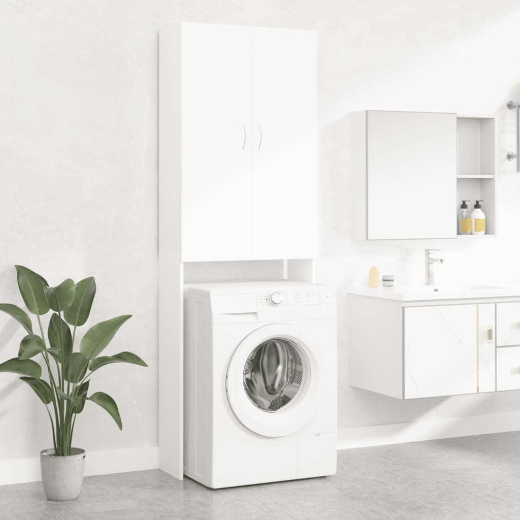 Mobile per Lavatrice Bianco 64x25,5x190 cm