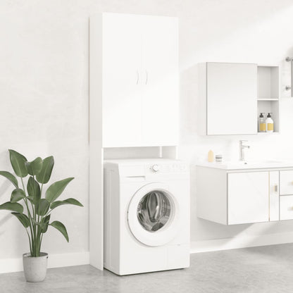 Mobile per Lavatrice Bianco 64x25,5x190 cm