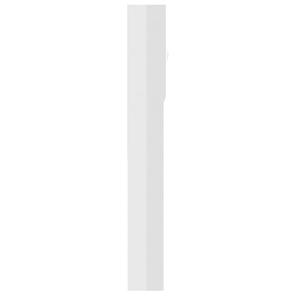 Mobile per Lavatrice Bianco Lucido 64x25,5x190 cm