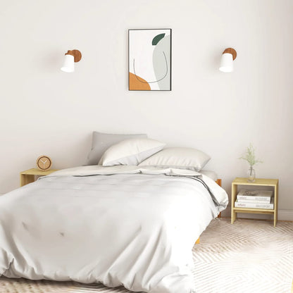 Comodini 2 pz 40x30,5x40 cm in Legno Massello di Pino