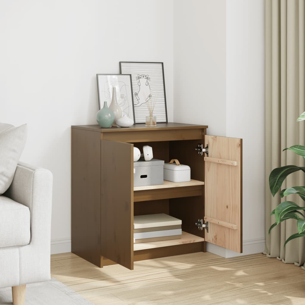 Armadietto ambra 60x36x65 cm in Legno Massello di Pino