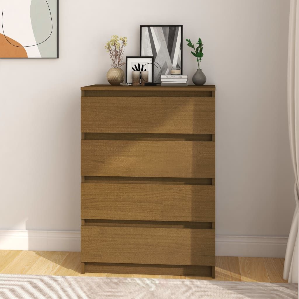 Armadietto Marrone 60x36x84 cm in Legno Massello di Pino