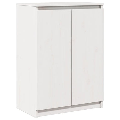 Credenza Bianca 60x36x84 cm in Legno Massello di Pino