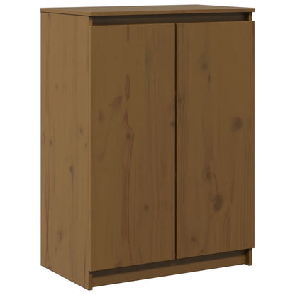 Credenza Marrone Ambrato 60x36x84 cm in Legno Massello di Pino