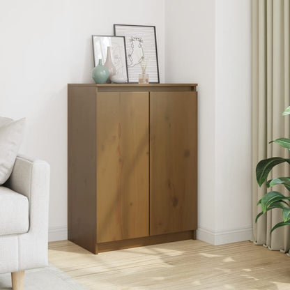 Credenza Marrone Ambrato 60x36x84 cm in Legno Massello di Pino