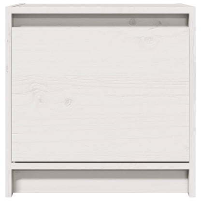 Comodini 2 pz Bianchi 40x30,5x40 cm in Legno Massello di Pino