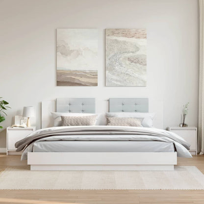 Comodini 2 pz Bianchi 40x30,5x40 cm in Legno Massello di Pino
