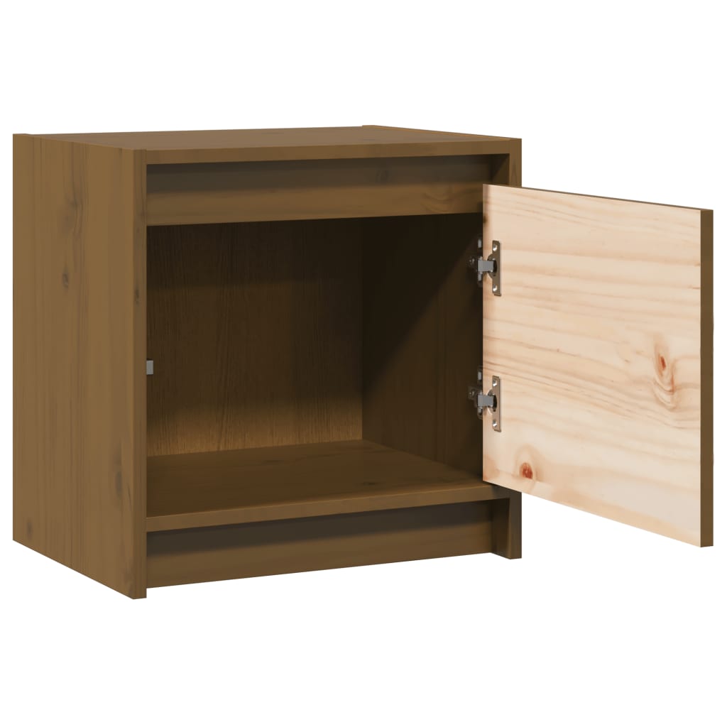 Comodini 2 pz Ambra 40x30,5x40 cm in Legno Massello di Pino