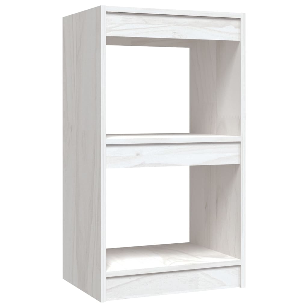 Libreria Bianca 40x30x71,5 cm in Legno Massello di Pino