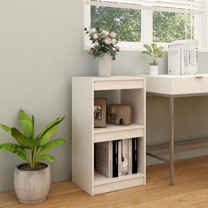 Libreria Bianca 40x30x71,5 cm in Legno Massello di Pino