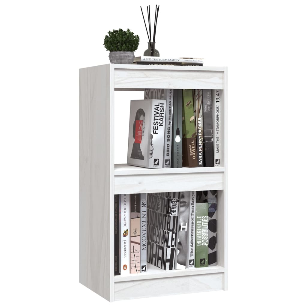 Libreria Bianca 40x30x71,5 cm in Legno Massello di Pino
