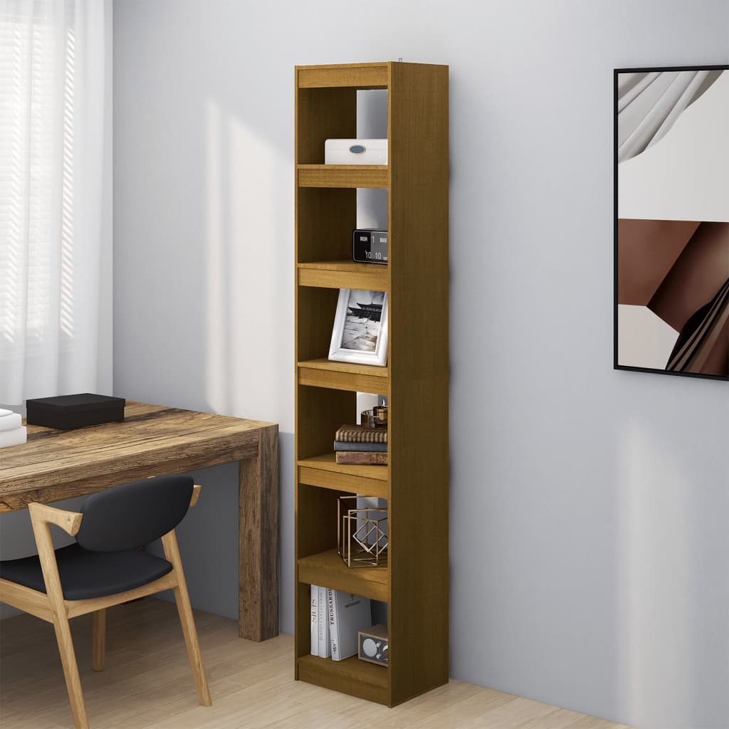 Libreria/Divisorio Ambra in Legno Massello di Pino