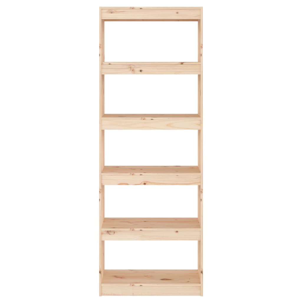 Libreria/Divisorio Grigio 60x30x167,5 cm in Massello di Pino