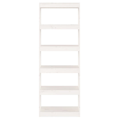 Libreria/Divisorio Bianco 60x30x167,5 cm in Massello di Pino