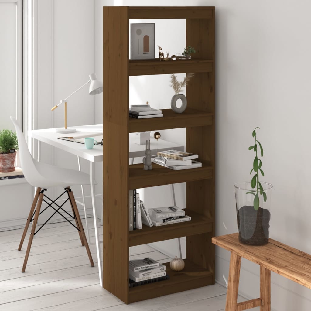 Libreria/Divisorio ambra 60x30x167,5 cm Legno Massello di Pino