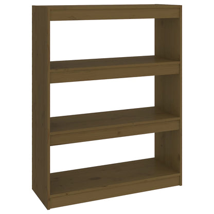 Libreria/Divisorio Marrone 80x30x103,5cm Legno Massello di Pino