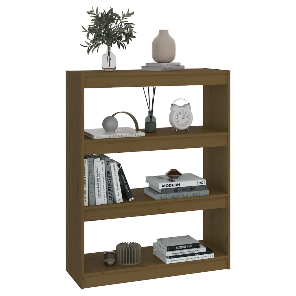 Libreria/Divisorio Marrone 80x30x103,5cm Legno Massello di Pino