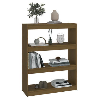 Libreria/Divisorio Marrone 80x30x103,5cm Legno Massello di Pino