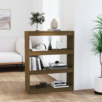 Libreria/Divisorio Marrone 80x30x103,5cm Legno Massello di Pino
