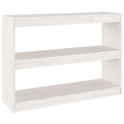 Libreria/Divisorio Bianco 100x30x71,5 cm Legno Massello di Pino