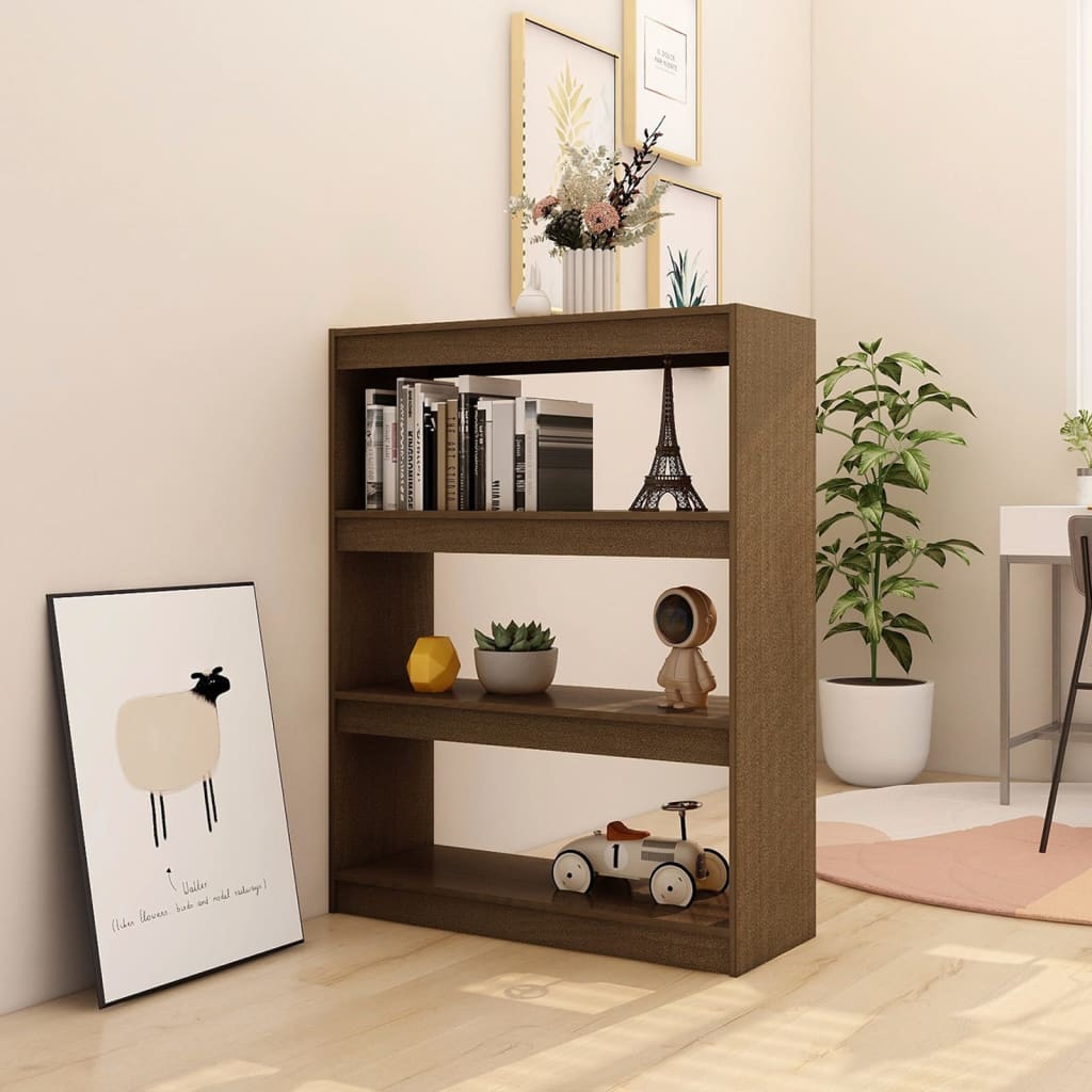 Libreria/Divisorio Ambra 100x30x103 cm in Massello di Pino