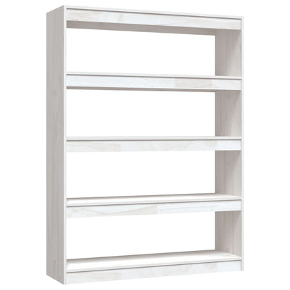Libreria/Divisorio Bianco 100x30x135,5 cm in Legno di Pino