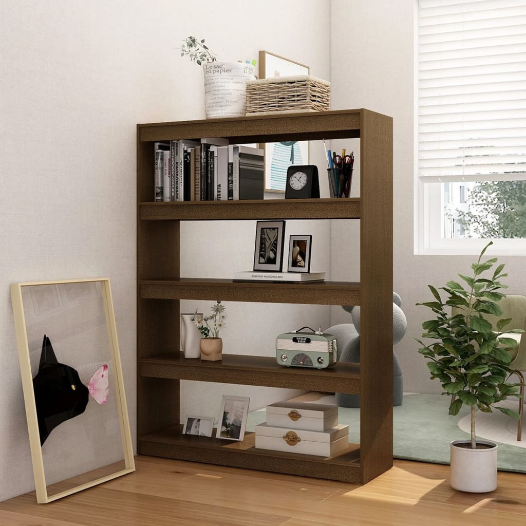 Libreria/Divisorio Ambra 100x30x135,5 cm in Massello di Pino