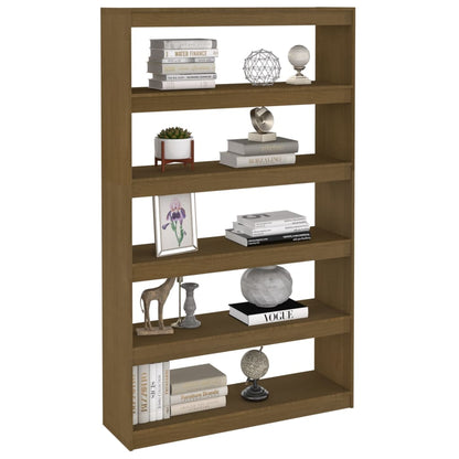 Libreria/Divisorio Marrone 100x30x167,5 cm in Massello di Pino