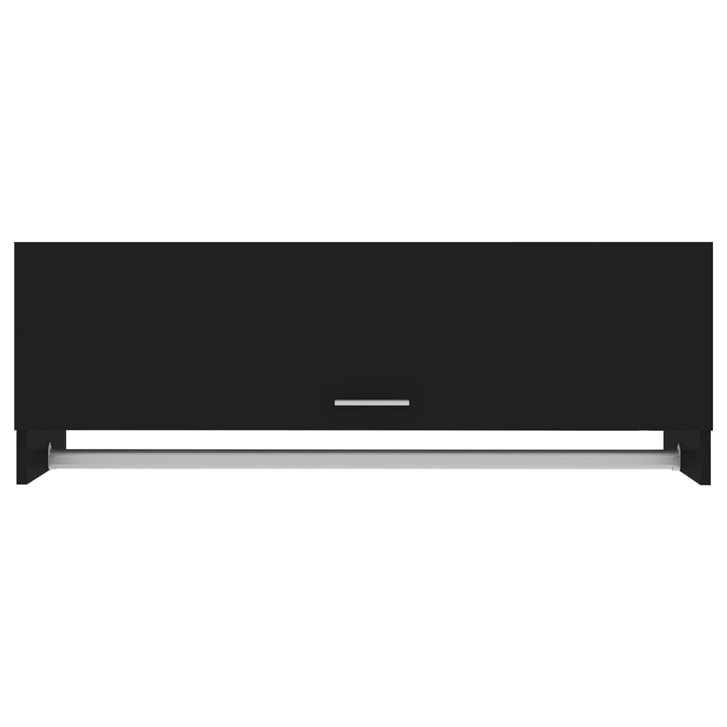 Armadio Nero 100x32,5x35 cm in Legno Multistrato