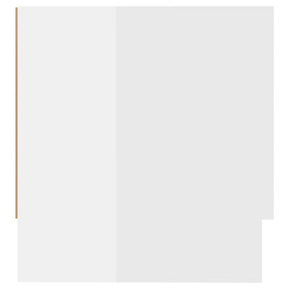Armadio Bianco Lucido 100x32,5x35 cm in Legno Multistrato
