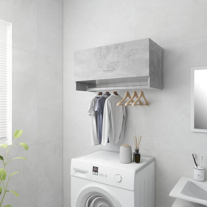 Armadio Grigio Cemento 70x32,5x35 cm in Legno Multistrato