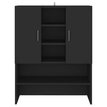 Mobile per Lavatrice Nero 70,5x25,5x90 cm