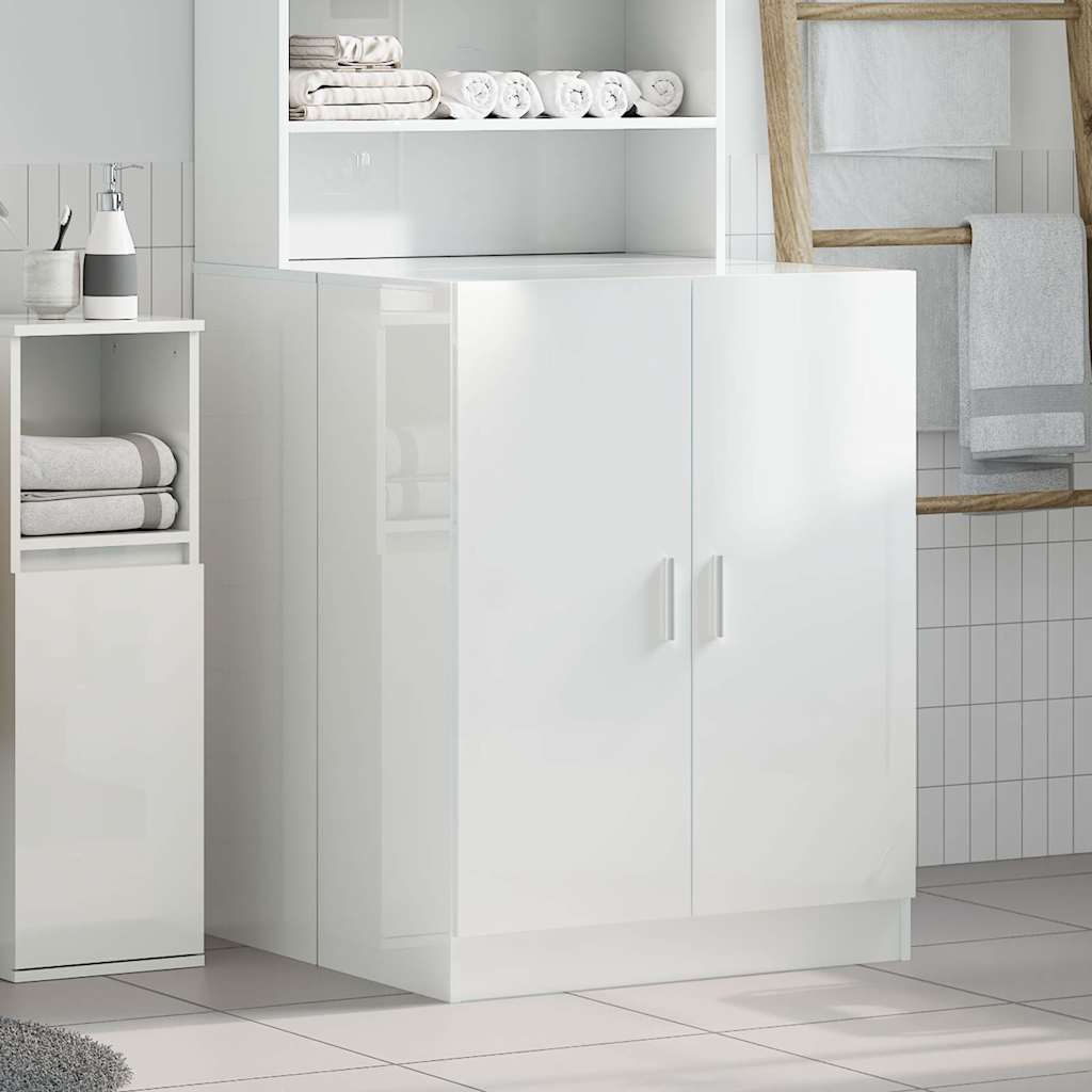 Mobile per Lavatrice Bianco Lucido 71x71,5x91,5 cm