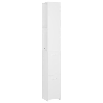 Armadietto da Bagno Bianco 25x26,5x170 cm in Legno Multistrato