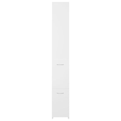 Armadietto da Bagno Bianco 25x26,5x170 cm in Legno Multistrato