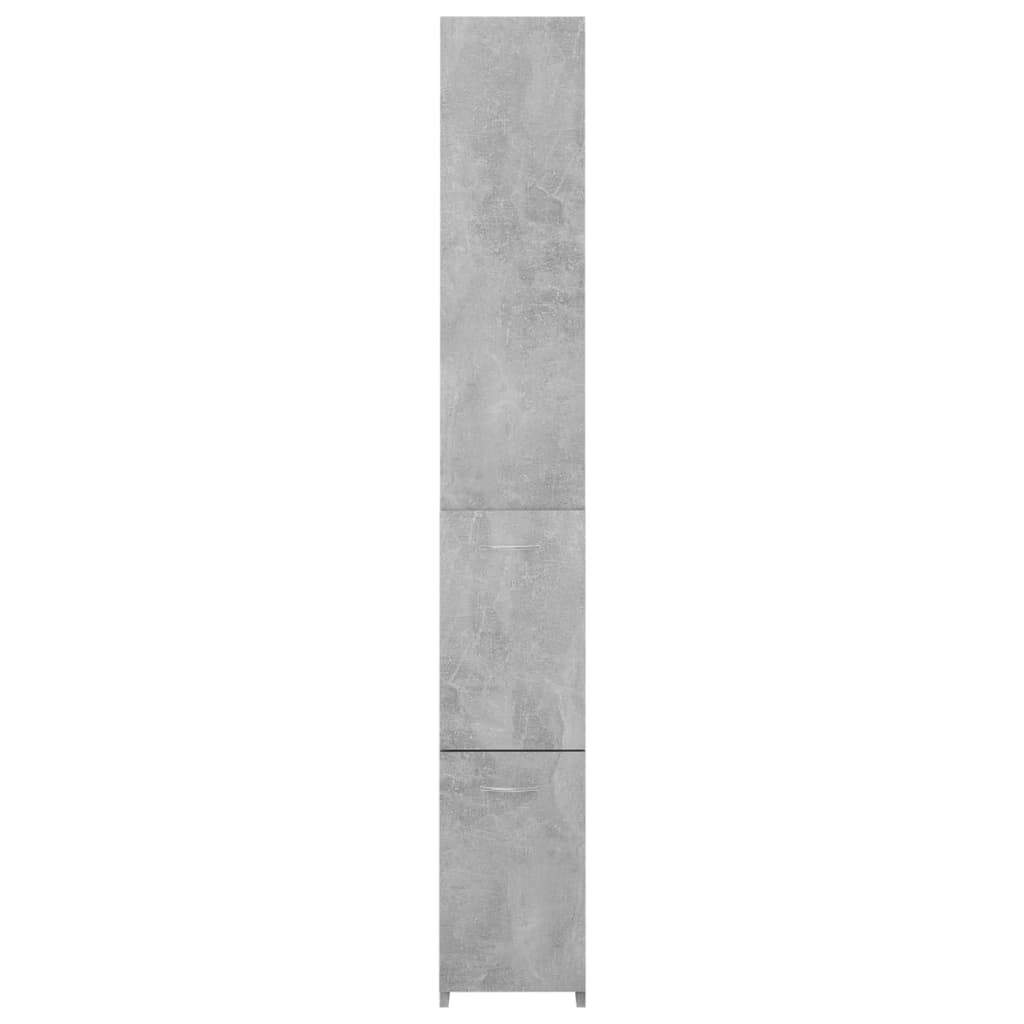Armadietto Bagno Grigio Cemento 25x26,5x170cm Legno Multistrato