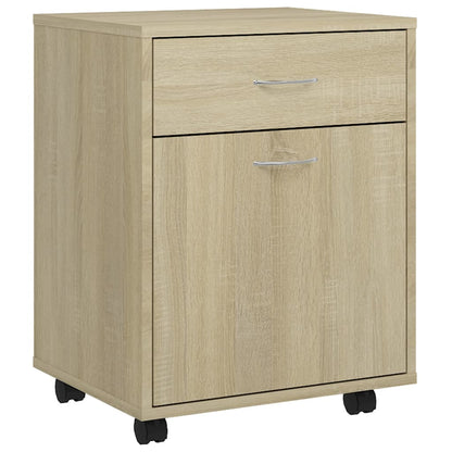 Armadietto con Ruote Rovere Sonoma 45x38x54cm Legno Multistrato