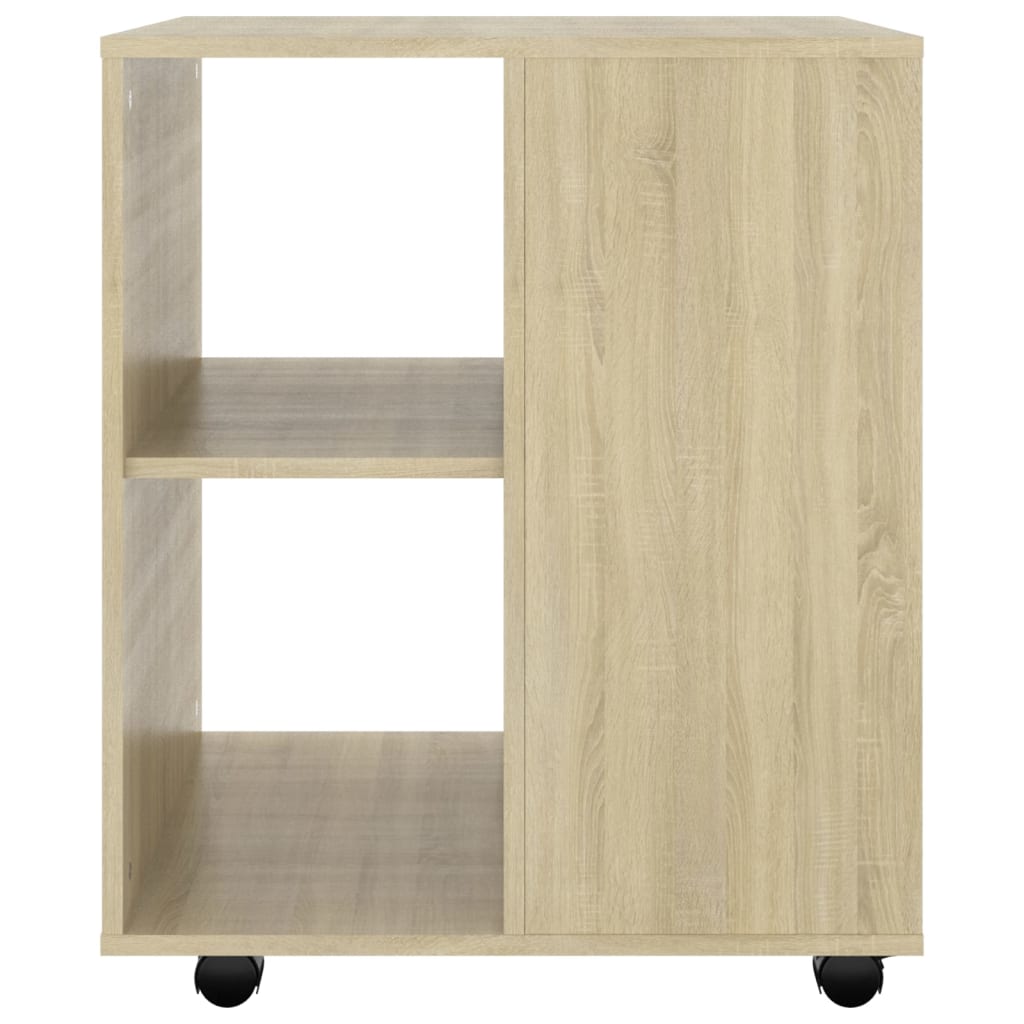 Mobiletto con Ruote Rovere Sonoma 60x53x72 cm Legno Multistrato