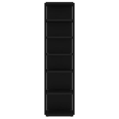 Scarpiera Nera 27,5x27x102 cm in Legno Multistrato