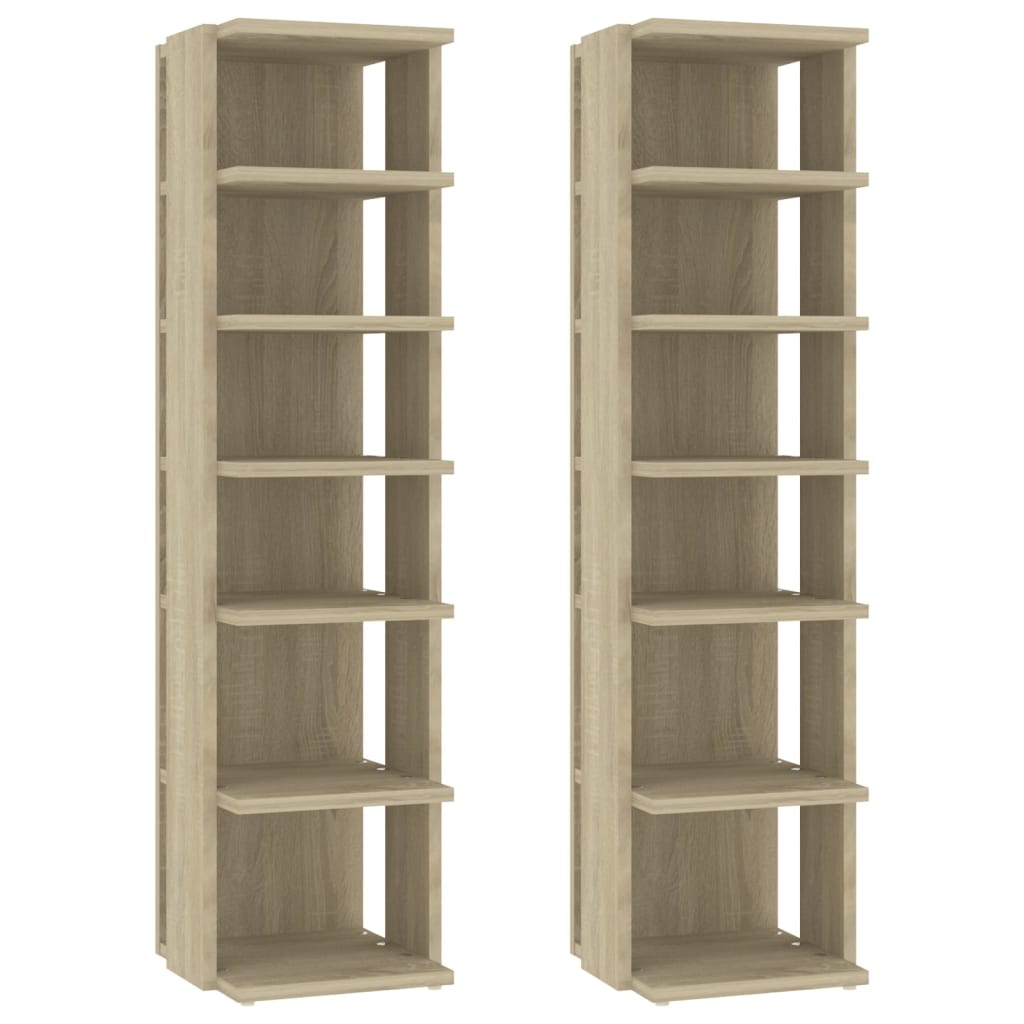 Scarpiere 2 pz Rovere sonoma 27,5x27x102 cm