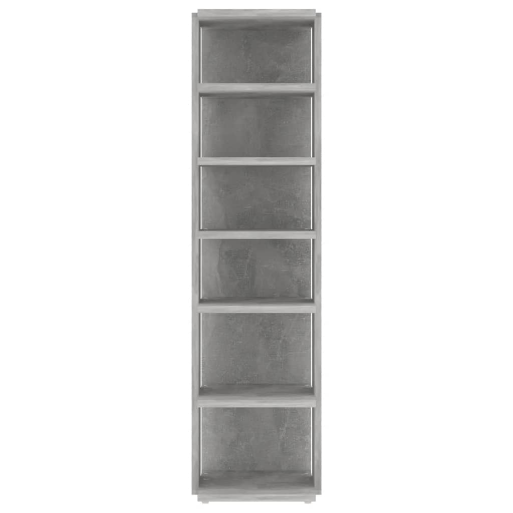 Scarpiera Grigio Cemento 27,5x27x102 cm in Legno Multistrato