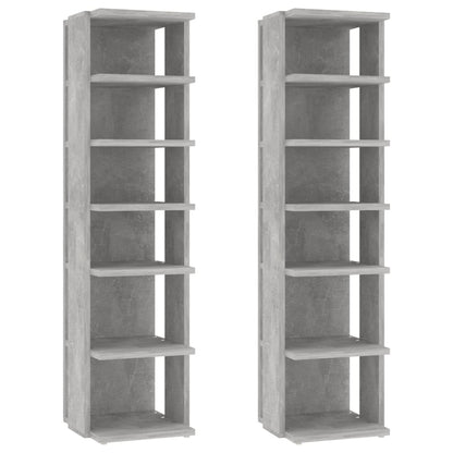 Scarpiere 2 pz Grigio Cemento 27,5x27x102 cm