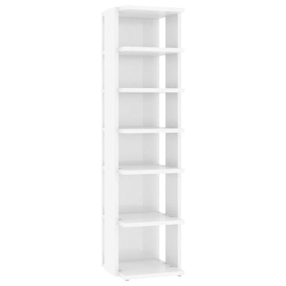 Scarpiere 2 pz Bianco Lucido 27,5x27x102 cm